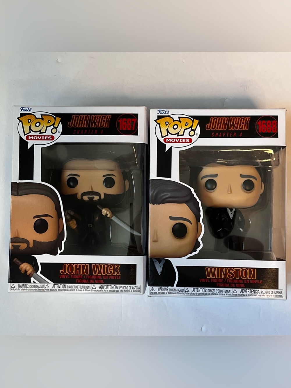 Funko Pop John Wick 1687 and Winston 1688